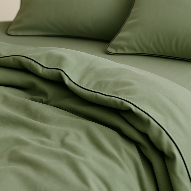 Lençol Avulso sem elástico com vivo Percal 200 Fios 100% Algodão Liso King Colorlife Verde - Marina