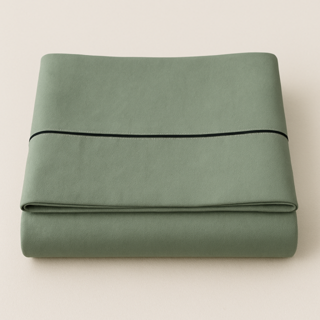 Lençol Avulso sem elástico com vivo Percal 200 Fios 100% Algodão Liso Solteiro Colorlife Verde - Marina