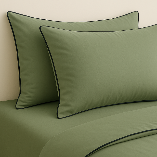 Lençol Avulso sem elástico com vivo Percal 200 Fios 100% Algodão Liso Solteiro Colorlife Verde - Marina