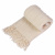 Manta Tricot texturizada com franjas 1,27 x 1,52m Cru - Marina