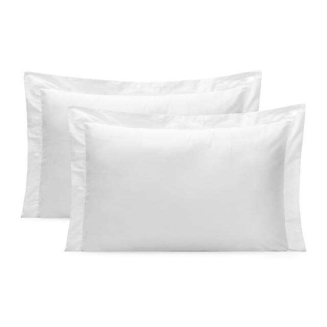Par de Fronha Percal 200 Fios 100% Algodão TLJ Liso Branco - Marina