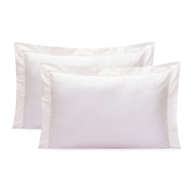 Par de Fronha Percal 200 Fios 100% Algodão TLJ Liso Off White - Marina