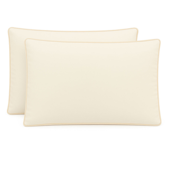 Par de Fronha Percal 200 Fios Liso 100% algodão com vivo Colorlife Off White - Marina