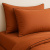 Par de Fronha Percal 200 Fios Liso 100% algodão com vivo Colorlife Terracota - Marina