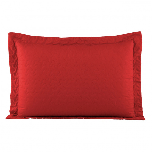 Par de Porta travesseiros Liso Matelassê ultrassonico Vermelho