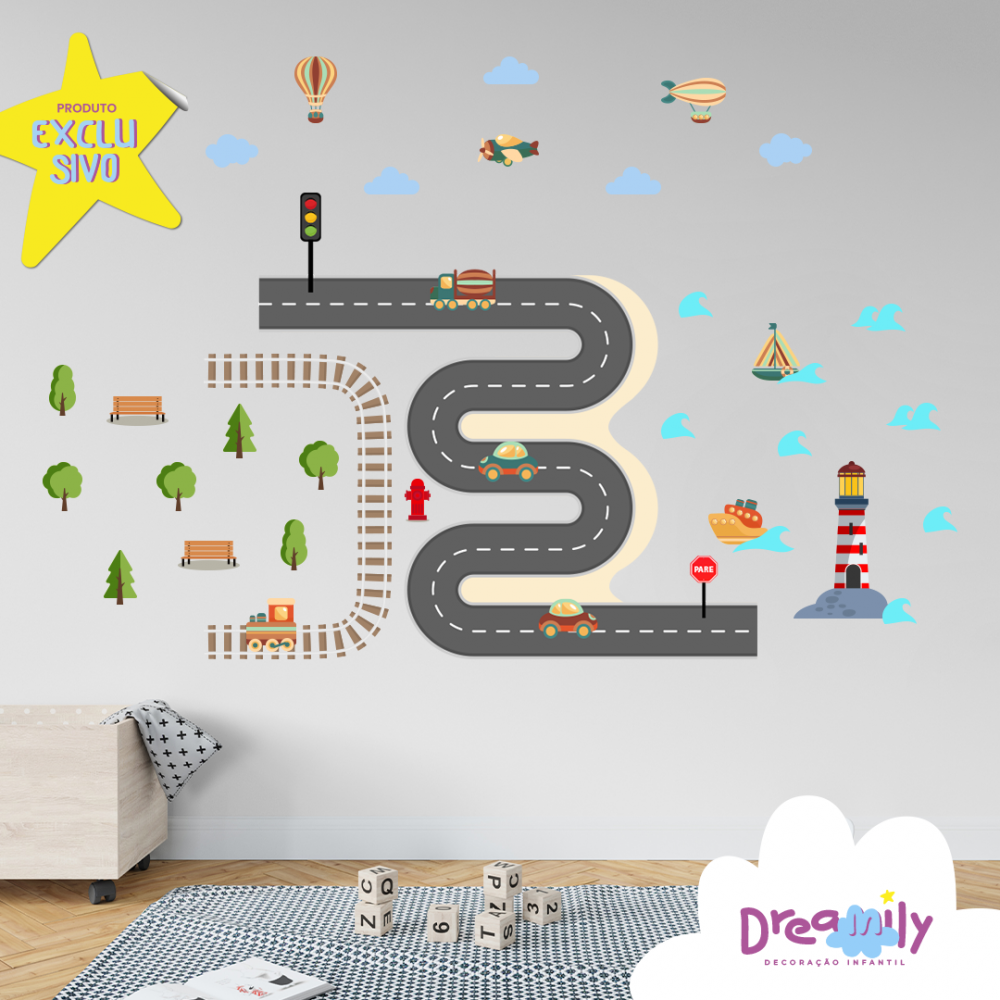 Adesivos Autocolantes Metrópole para Quarto Infantil - Dreamily ...