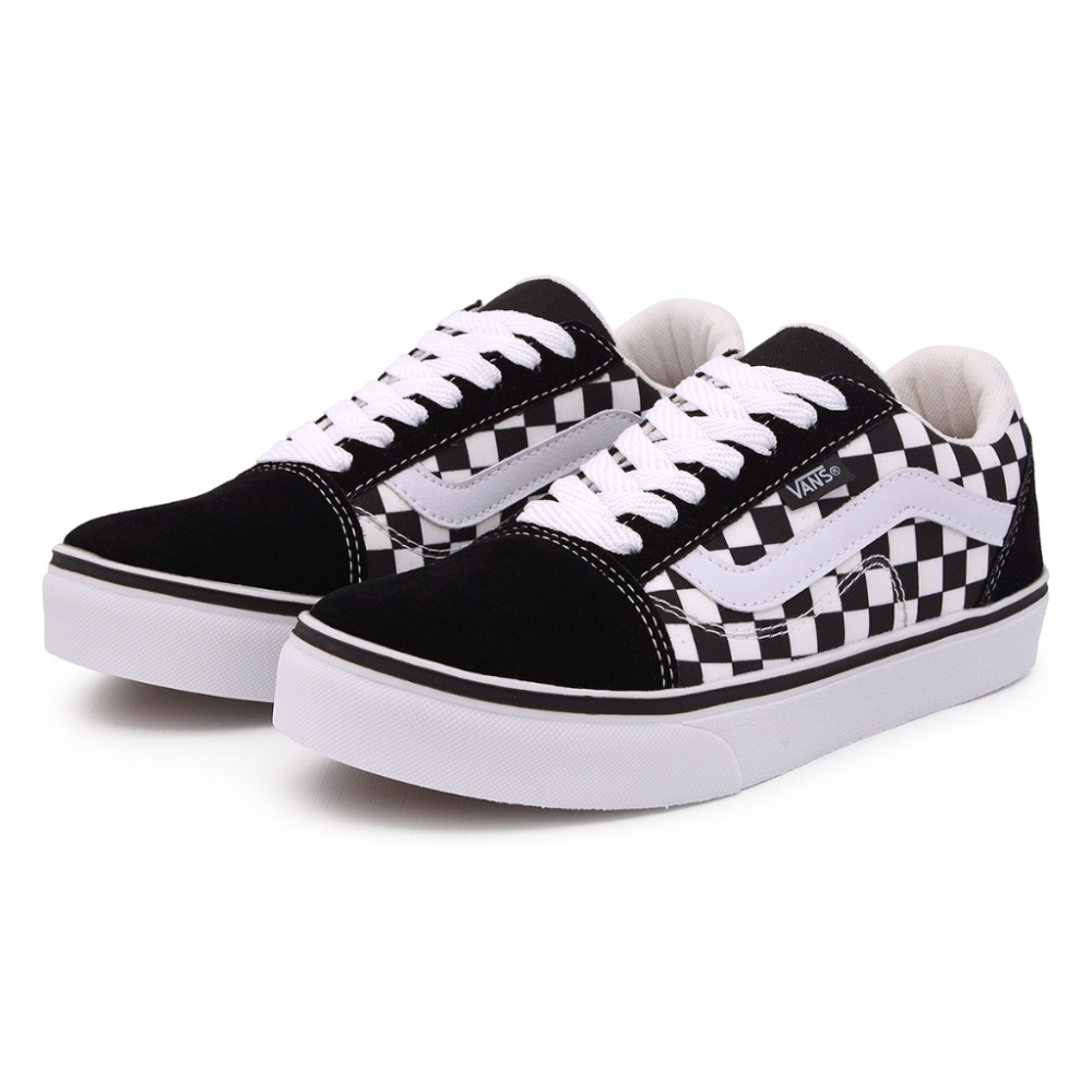 Vans old skool preto 2024 quadriculado