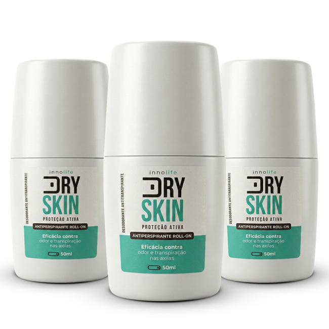 Três frascos do Dry Skin