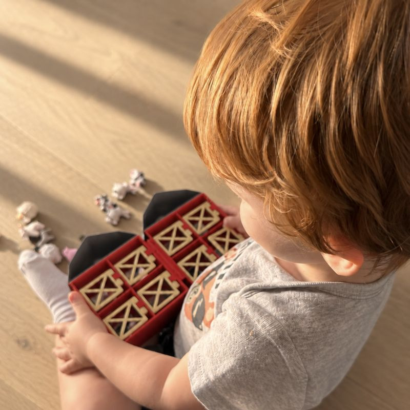 Daniel brincando com brinquedo Dunene