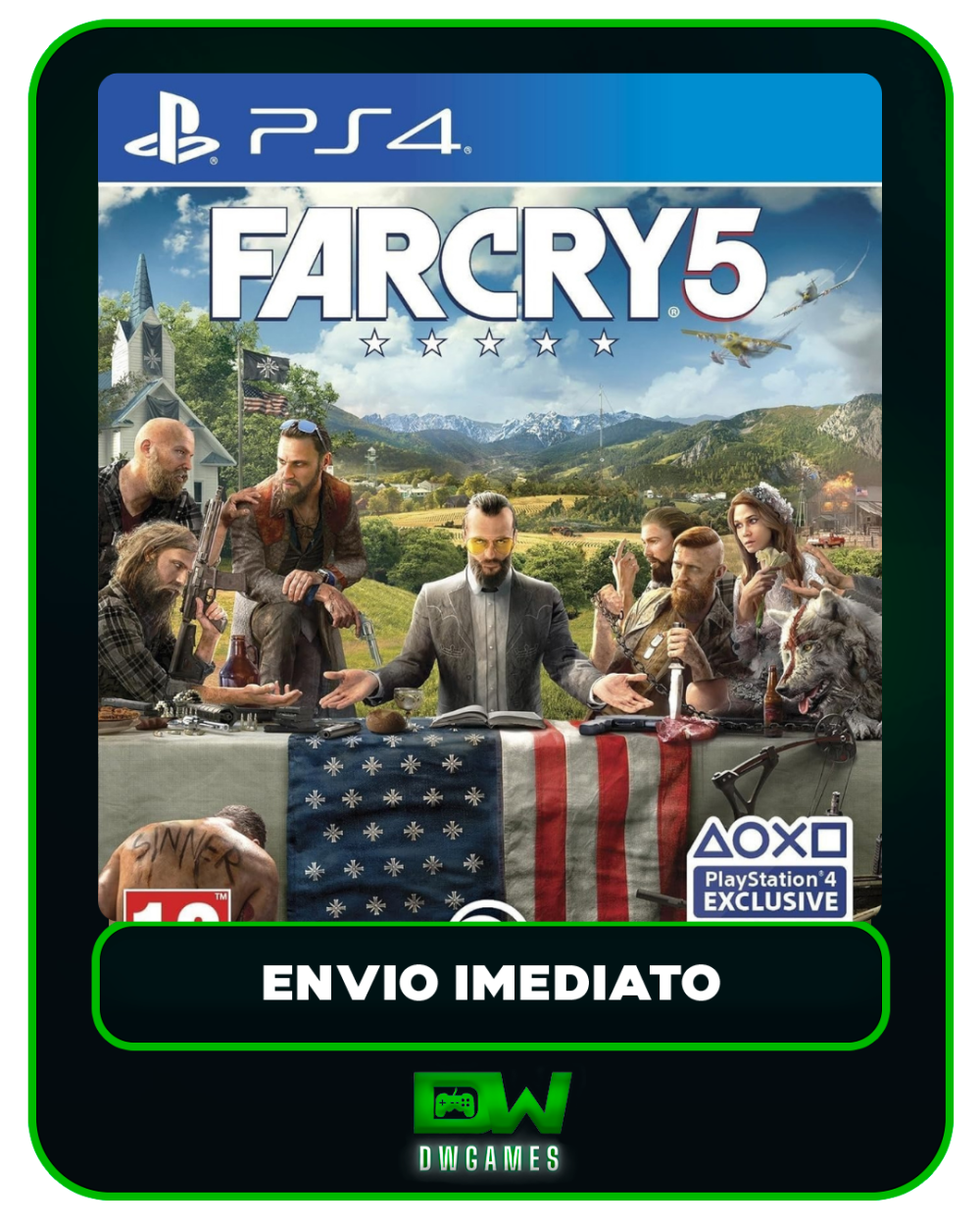 Far Cry 5 - PS4 - Farcry - Edição Padrão - Mídia Digital - Dw Games
