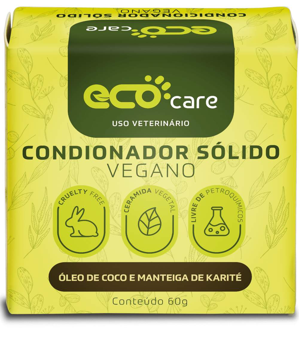 Condicionador Pet Sólido Vegano de Óleo de Coco e Manteiga de Karité