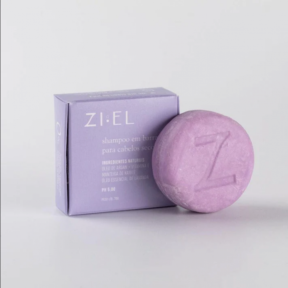 Shampoo em barra para cabelos secos Ziel