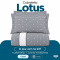 Cobre Leito Casal Lotus 400 Fios Bordado Cinza 3 Peças com Porta-Travesseiros
