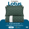 Cobre Leito Casal Lotus 400 Fios Bordado Verde 3 Peças com Porta-Travesseiros