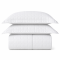 Cobre Leito Casal Queen com 2 Porta Travesseiros Matelassê Percal 300 fios Basic Branco