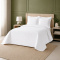 Cobre Leito Casal Queen com 2 Porta Travesseiros Matelassê Percal 300 fios Basic Branco