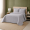 Cobre Leito Casal Queen com 2 Porta Travesseiros Matelassê Percal 300 fios Basic Cinza