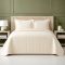 Cobre Leito Casal Queen com 2 Porta Travesseiros Matelassê Percal 300 fios Basic Marfim