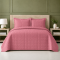 Cobre Leito Casal Queen com 2 Porta Travesseiros Matelassê Percal 300 fios Basic Rosê
