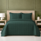 Cobre Leito Casal Queen com 2 Porta Travesseiros Matelassê Percal 300 fios Basic Verde
