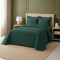 Cobre Leito Casal Queen com 2 Porta Travesseiros Matelassê Percal 300 fios Basic Verde