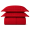Cobre Leito Casal Queen com 2 Porta Travesseiros Matelassê Percal 300 fios Basic Vermelho