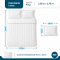 Cobre Leito King Lotus 400 Fios Bordado Branco 3 Peças com Porta-Travesseiros
