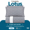 Cobre Leito King Lotus 400 Fios Bordado Cinza 3 Peças com Porta-Travesseiros