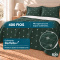 Cobre Leito King Lotus 400 Fios Bordado Verde 3 Peças com Porta-Travesseiros