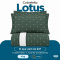 Cobre Leito King Lotus 400 Fios Bordado Verde 3 Peças com Porta-Travesseiros