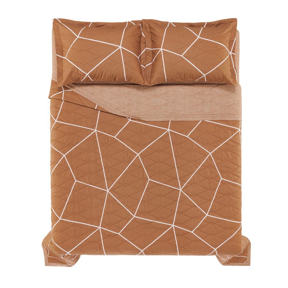 Cobre Leito Queen Karsten com 2 Porta Travesseiros 100% Algodão