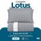 Cobre Leito Queen Lotus 400 Fios Bordado Cinza 3 Peças com Porta-Travesseiros