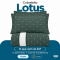 Cobre Leito Queen Lotus 400 Fios Bordado Verde 3 Peças com Porta-Travesseiros