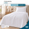 Cobre Leito Solteiro Lotus 400 Fios Bordado Branco 2 Peças com Porta-Travesseiro