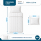 Cobre Leito Solteiro Lotus 400 Fios Bordado Branco 2 Peças com Porta-Travesseiro