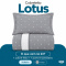 Cobre Leito Solteiro Lotus 400 Fios Bordado Cinza 2 Peças com Porta-Travesseiro