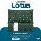 Cobre Leito Solteiro Lotus 400 Fios Bordado Verde 2 Peças com Porta-Travesseiro