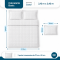 Colcha Cobre Leito Casal Padrão Basic Micropercal 400 Fios Matelado com 2 Porta-Travesseiros - Branco
