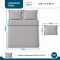 Colcha Cobre Leito Casal Padrão Basic Micropercal 400 Fios Matelado com 2 Porta-Travesseiros - Cinza