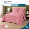 Colcha Cobre Leito Casal Padrão Basic Micropercal 400 Fios Matelado com 2 Porta-Travesseiros - Rosê