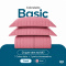 Colcha Cobre Leito Casal Padrão Basic Micropercal 400 Fios Matelado com 2 Porta-Travesseiros - Rosê