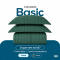 Colcha Cobre Leito Casal Padrão Basic Micropercal 400 Fios Matelado com 2 Porta-Travesseiros - Verde