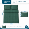 Colcha Cobre Leito Casal Padrão Basic Micropercal 400 Fios Matelado com 2 Porta-Travesseiros - Verde