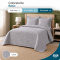 Colcha Cobre Leito Casal Queen Basic Micropercal 400 Fios Matelado com 2 Porta-Travesseiros - Cinza