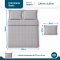 Colcha Cobre Leito Casal Queen Basic Micropercal 400 Fios Matelado com 2 Porta-Travesseiros - Cinza
