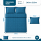 Colcha Cobre Leito Casal Queen Basic Micropercal 400 Fios Matelado com 2 Porta-Travesseiros - Marinho