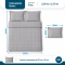 Colcha Cobre Leito King Basic Micropercal 400 Fios Matelado com 2 Porta-Travesseiros - Cinza