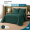 Colcha Cobre Leito King Basic Micropercal 400 Fios Matelado com 2 Porta-Travesseiros - Verde