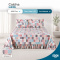 Colcha Cobre Leito Laila Casal 400 Fios Estampada com Babado e Porta-Travesseiro - 01