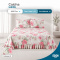 Colcha Cobre Leito Laila Casal 400 Fios Estampada com Babado e Porta-Travesseiro - 02